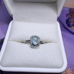 Silver Ring with Blue moonstone